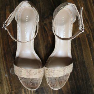Kelly & Katie Cork Caital 3" Block Heel Sandal - Size 9